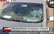 Vítima de atropelamento é socorrida após ser arremessada em para–brisa de carro na Av. Capitão Silvio em Ariquemes – LIVE: ESTAMOS NO AR! PROGRAMA BRONCA DA PESADA
