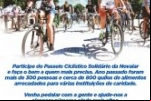 ARIQUEMES: Participe você também do eio ciclístico solidário da Novalar