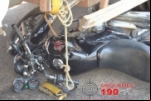 ARQUEMES: Acidente na Avenida Tancredo Neves próximo ao ginásio de esporte deixa motociclista ferido