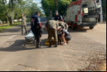 TRAUMATISMO: Motociclista fica em estado grave após atropelar ciclista e bater em árvore em Porto Velho