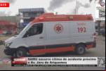 SAMU socorre vítima de acidente próximo a Av. Jaru de Ariquemes – Vídeo