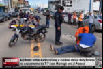 Acidente entre motociclista e ciclista deixa dois feridos no cruzamento da T– 7 com Maringá Ji–Paraná – Vídeo