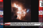 Colisão entre carretas causa morte e incêndio próximo de Pimenta Bueno – Vídeo