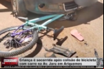 Criança socorrida após colisão de bicicleta com carro na Av. Jaru em Ariquemes – Vídeo