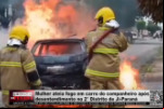 Mulher ateia fogo em carro do companheiro após desentendimento no Segundo Distrito de Ji–Paraná – Vídeo