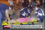 SAMU é acionado para socorre duas vitimas de colisão entre motos na Rua Palmas do Setor 09 em Ariquemes – Vídeo
