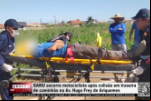 SAMU socorre motociclista após colisão em traseira de caminhão na Av. Hugo Frey de Ariquemes – Vídeo