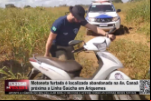 Motoneta furtada é localizada abandonada na Av. Canaã próxima a Linha Gaúcha em Ariquemes – Vídeo
