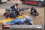 SAMU socorre motociclista após colisão na traseira de veículo no semáforo da Av. JK com a Av. Canaã em Ariquemes – Vídeo