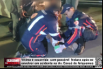 Vítima é socorrida com possível fratura após se envolver em acidente na Av. Canaã de Ariquemes – Vídeo